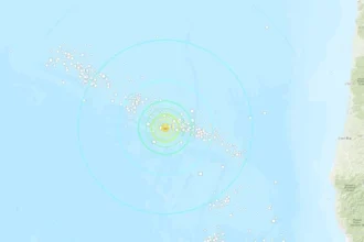 USGS Quake Map - USGS graphic